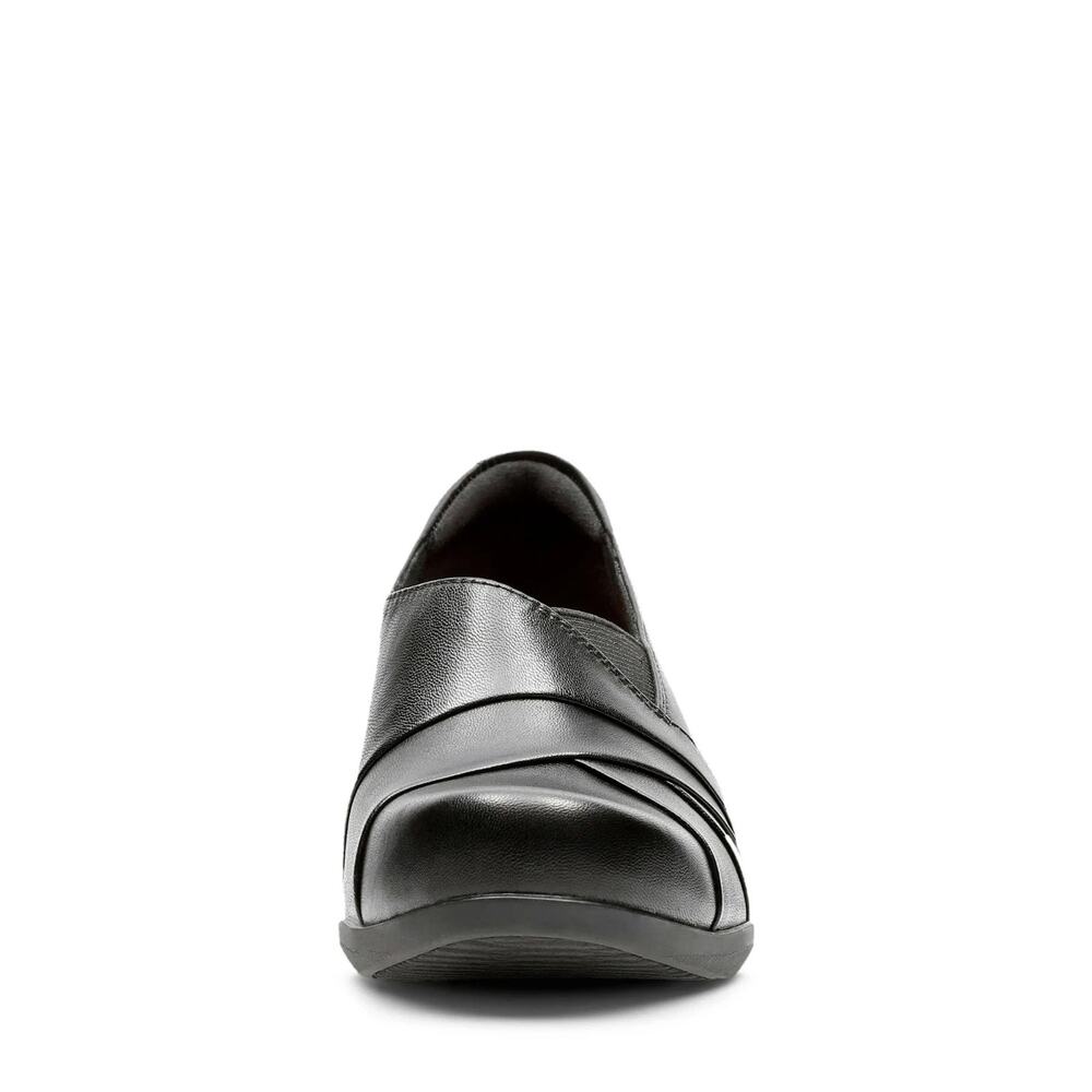 CLARKS WOMEN'S ROSALYN ADELE BLACK LEATHER - Picture 3 of 7